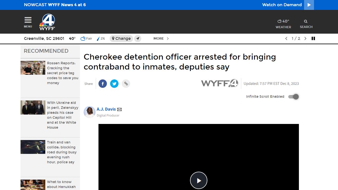 SC: Detention officer arrested for bringing contraband to inmates